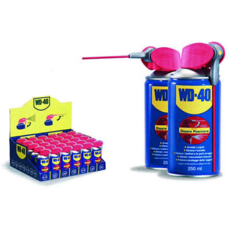 Lubrificante spray multiuso 5 funzioni ml.250+40 gratis - ml.250+40 spray c/erogatore a doppia posizione - Wd-40