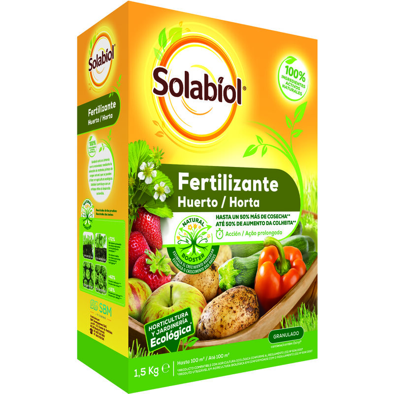 

Solabiol Fertilizante granulado para huerto 1,5Kg - SBM