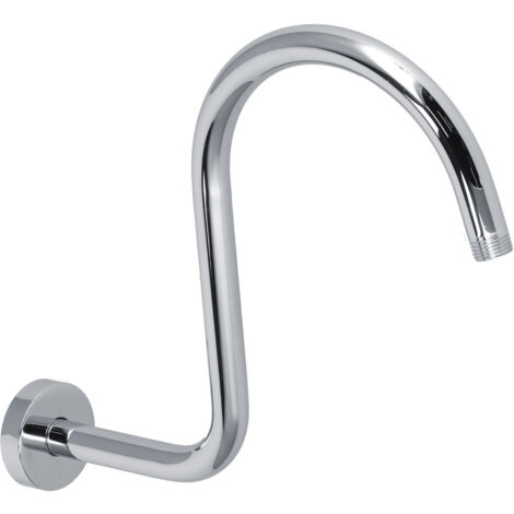 SBras de douche en acier inoxydable avec raccord, adapté aux salles de bains résidentielles, finition brossée.