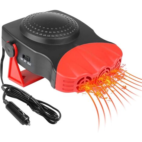 Sbrinatore per parabrezza auto Ej.Life 12V/150W, riscaldatore portatile per auto, termoventilatore per parabrezza auto