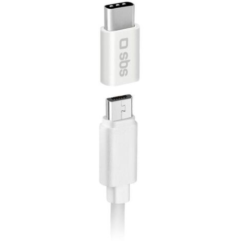 SBS Adattatore Micro Usb Femmina A Type-C Maschio Per Caricabatterie