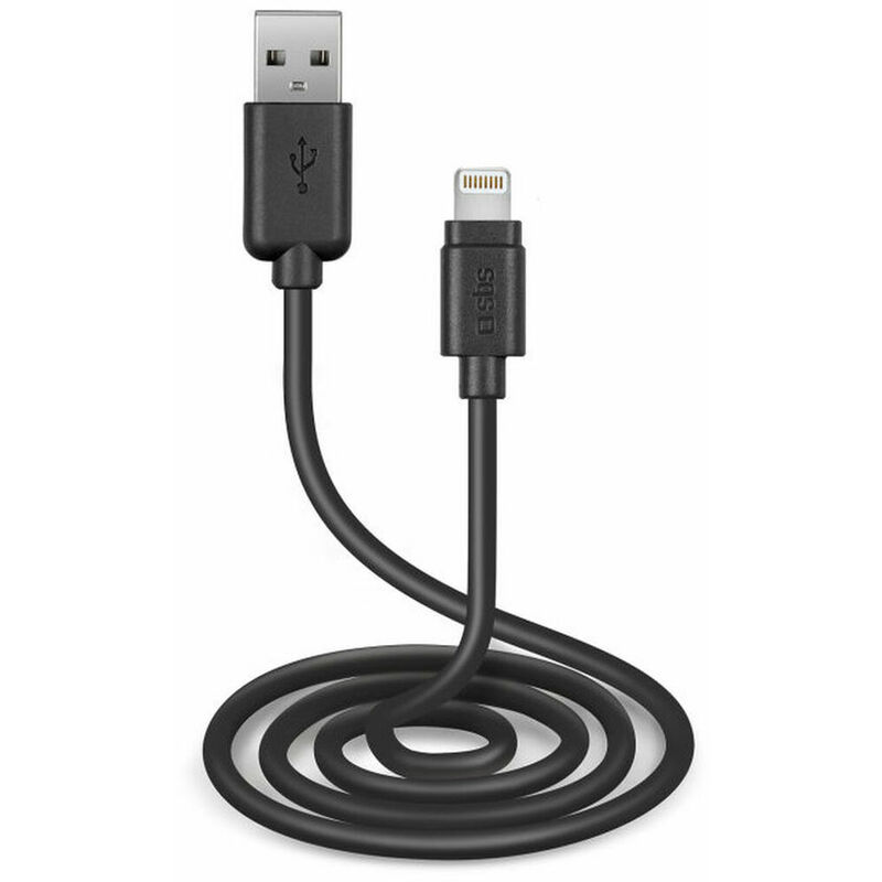 

Cable USB a Lightning TECABLEUSBIP5K 1 m Negro - SBS