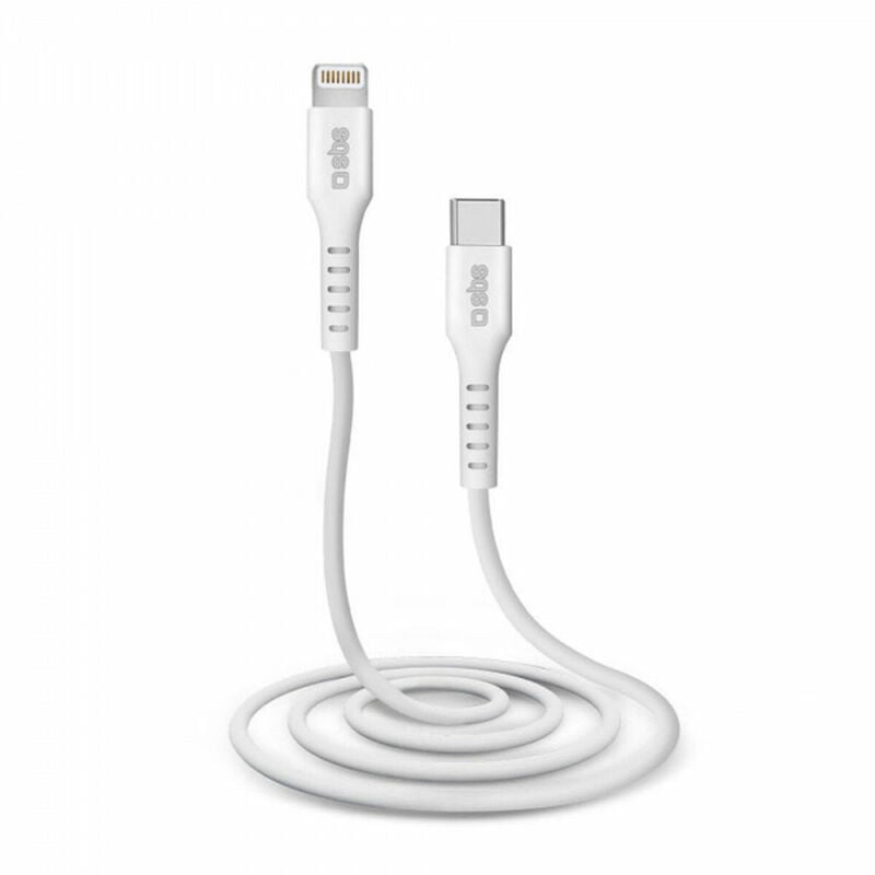 

Cable USB-C a Lightning TECABLELIGTC1W 1 m Blanco - SBS