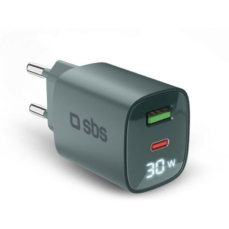 SBS Caricatore Con LCD Per iPhone -  Cellulari - Tablet  Azzurro