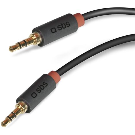 SBS Cavo Stereo Jack 3,5 Mm A Jack 3,5 Mm Stereo, Lunghezza 1.5 Mt, Connettori Gold