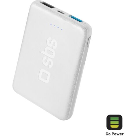 sbs Pocket Powerbank Blanc 5000 mAh Compact