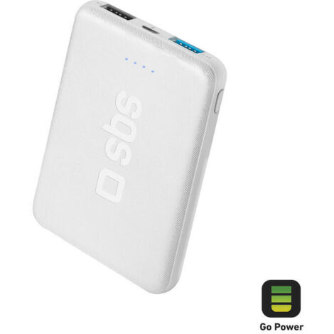 SBS TEBB5000POCW batería externa Polímero de litio 5000 mAh Blanco