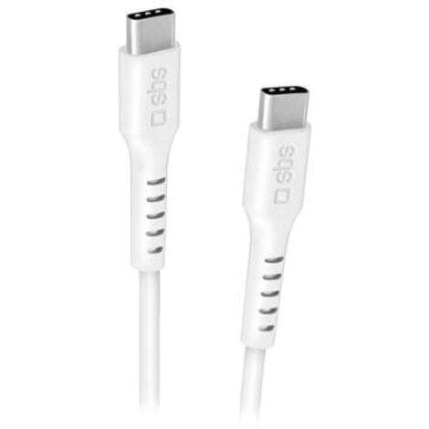 SBS TECABLE15TCC100W câble USB 1,5 m USB C Blanc