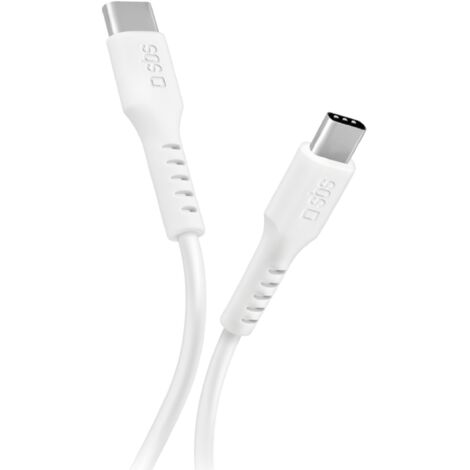 SBS TECABLETCC10W câble USB USB 2.0 1 m USB C Blanc