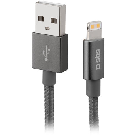 SBS TECABLEUSBIP589BDS cavo Lightning 1 m Argento
