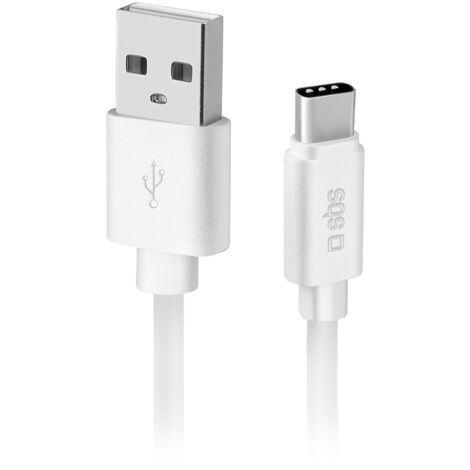 SBS TECABLPOLOTYPECW câble USB USB 2.0 1 m USB A USB C Blanc