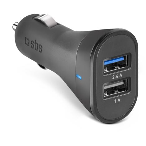 SBS TECR2USB24AFAST chargeur d'appareils mobiles Universel Noir Allume-cigare Auto