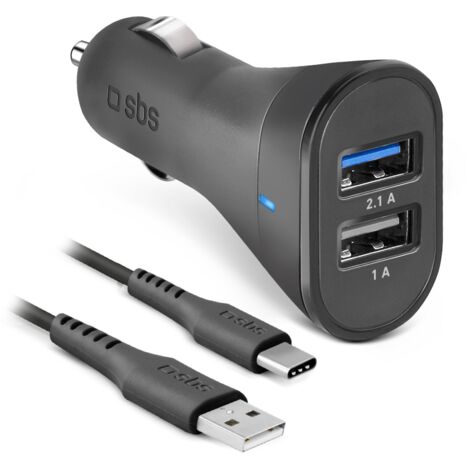 SBS TEKITCRC2U21AUL chargeur d'appareils mobiles Smartphone Noir Allume-cigare Auto