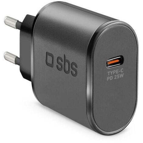 SBS TETR1CPD25 Caricabatterie per dispositivi mobili Smartphone. Tablet Nero AC Interno