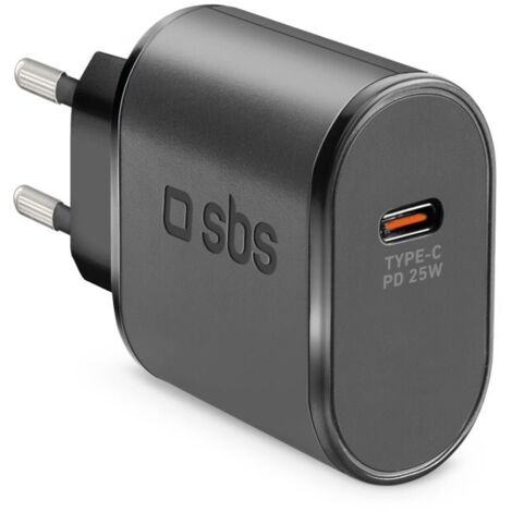 SBS TETR1CPD25 chargeur d'appareils mobiles Smartphone, Tablette Noir Secteur Intérieure