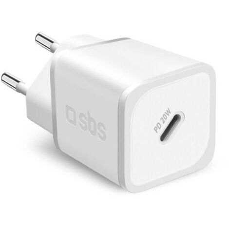 SBS TETRGAN1C20W Caricabatterie per dispositivi mobili, Bianco AC