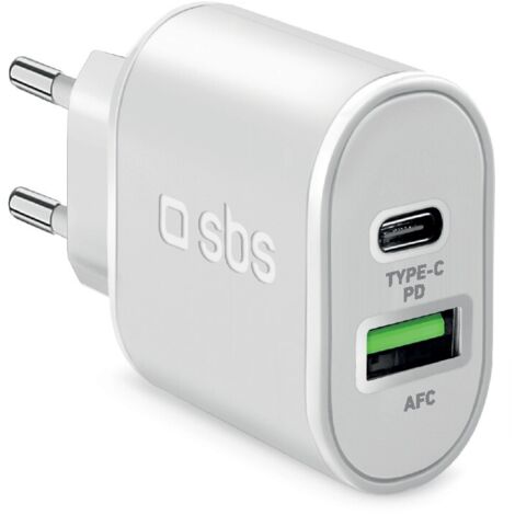 SBS TETRPD20W chargeur de appareil mobile Smartphone, Tablette WhiteCurrent alternFast Charge Indoor