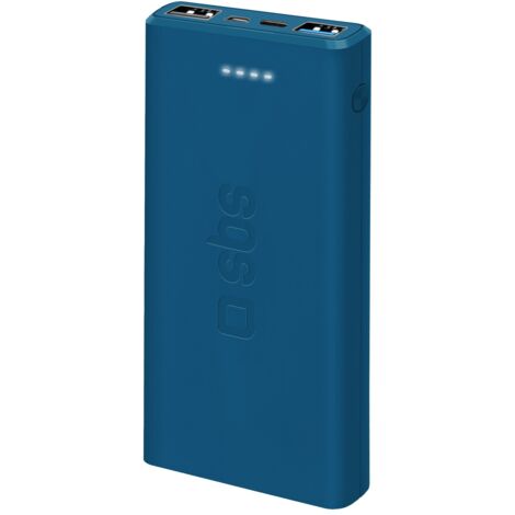 SBS TTBB10000FASTA batteria portatile Polimeri di litio LiPo 10000 mAh Ciano