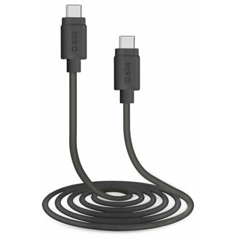 SBS Type C - Type C 3.1 cable, lenght 1.5 mt, black color (TECABLETCC31K)