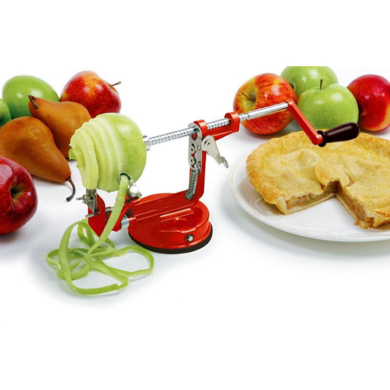Image of Trade Shop Traesio - Sbuccia Mela Affetta Taglia Pela Pere Pulisci Patate Frutta Leva Torsoli Acciaio -