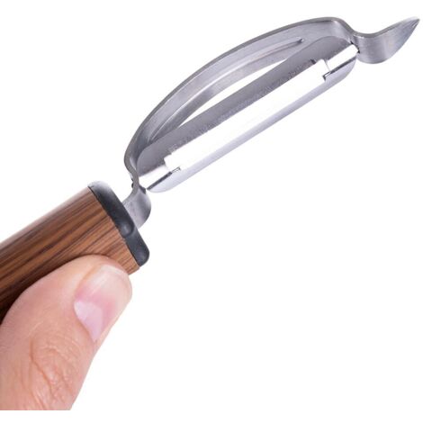 SBUCCIATORE ACCIAIO INOX MANICO LEGNO