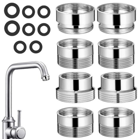 [SC] 8 adaptateurs pour robinet, adaptateur pour purificateur d'eau, adaptateur pour aérateur de cuisine, adaptateur pour robinet vers tuyau d'arrosage