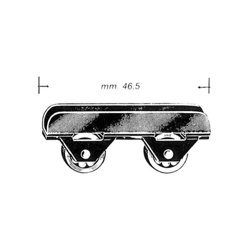 Sc carrelli a 2 ruote x c.llo (pz.4)