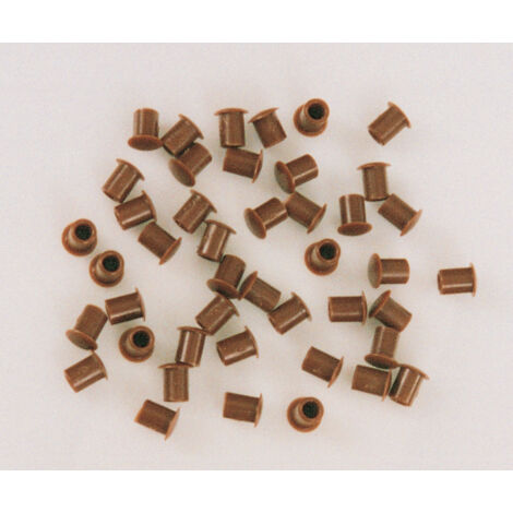 SC COPRIFORO PLASTICA MARRONE D 6 MM  50 PZ- 5,0 pz