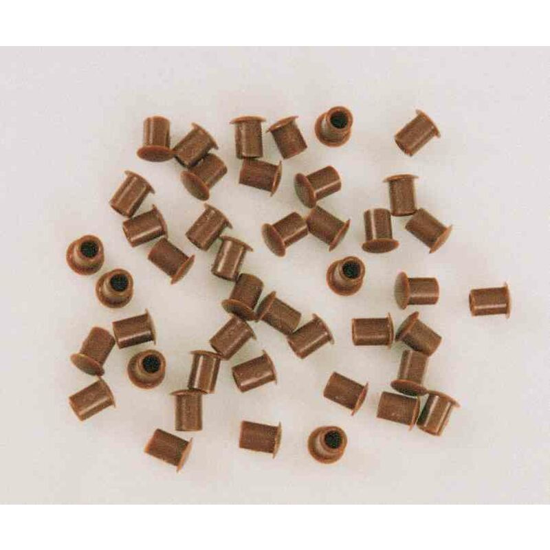 Sc copriforo plastica mm. 5 marrone (pz.50)