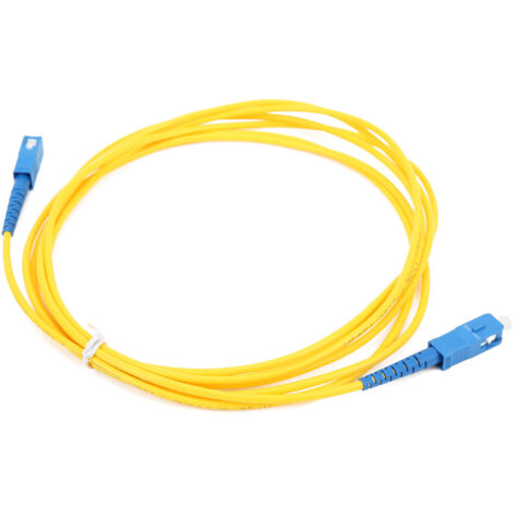 SC/UPC-zu-SC/UPC-Duplex-Singlemode-Glasfaser-Patchkabel, 3,0 mm PVC-Mantel – 3 Meter lang