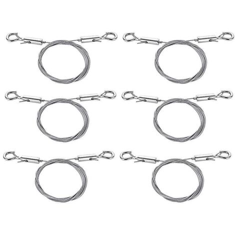 [SC]2026 Nouveau Mod B 6PCS Fil de suspension de tableau réglable, 2M X1,5mm Fil de tableau avec crochet, Fil de tableau en acier inoxydable [DB]-AquaForge