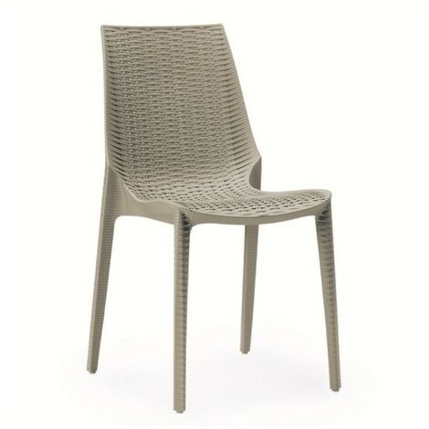 Scab Chaise d'extérieur couleur taupe Lucrezia