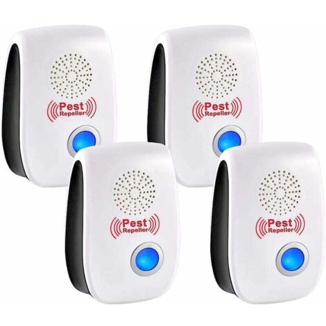 Scaccia insetti ad ultrasuoni, 4 confezioni Scaccia insetti ad ultrasuoni Scaccia mosche elettrico per occasioni multiuso Anti ratti, topi, formiche, scarafaggi