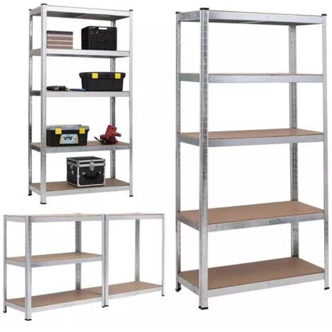 NECHE Scaffalatura per carichi pesanti 5 livelli 875 kg,180x90x40cm,Scaffalatura per officina Scaffalatura per cantina Scaffalatura per carichi pesanti/autoportante