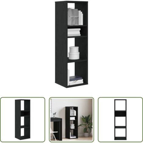 Scaffalatura per libri -  Libreria Nera 34x31x112 cm in Legno Multistrato