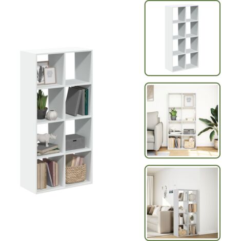 Scaffalatura - vidaXL Libreria divisoria bianca 69,5x29x137,5 cm in legno ingegnerizzato - Spazio di archiviazione