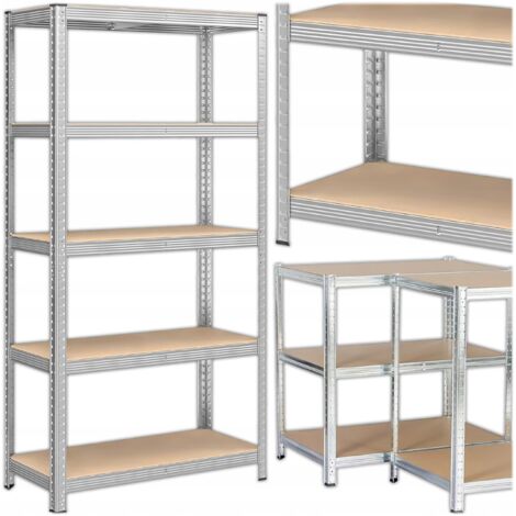 SCAFFALATURE METALLICHE PER GARAGE, CANTINA, OFFICINA, 5 RIPIANI, 180X90X40