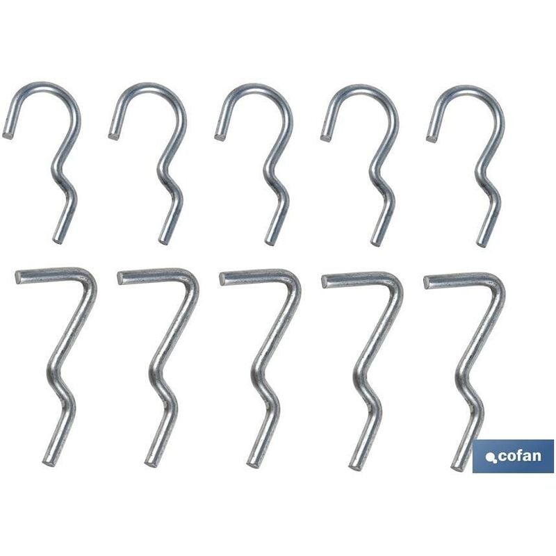 Cofan - Set da 10 ganci singoli Ideale per