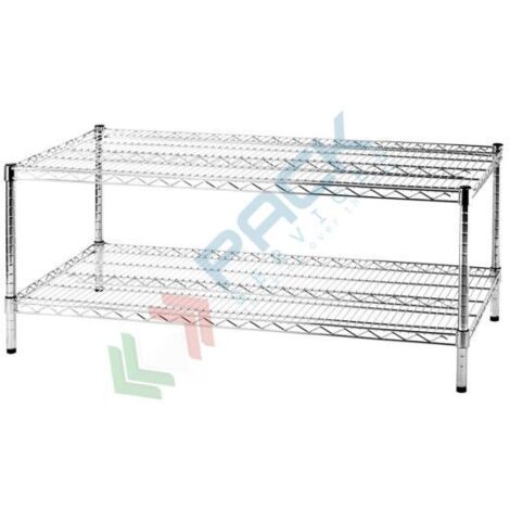 Scaffale 2 Ripiani Cm 60 X 120 X H. 50