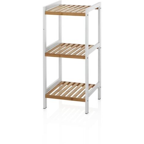 Scaffale 3 ripiani TWINin bambù e legno