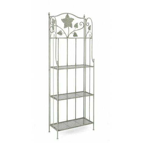 Scaffale 4 Ripiani 59x28x167 cm Harriet in Acciaio Salvia