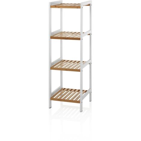 Scaffale 4 ripiani TWINin bambù e legno