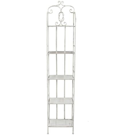 Scaffale 5 piani stile provenzale in ferro verniciato