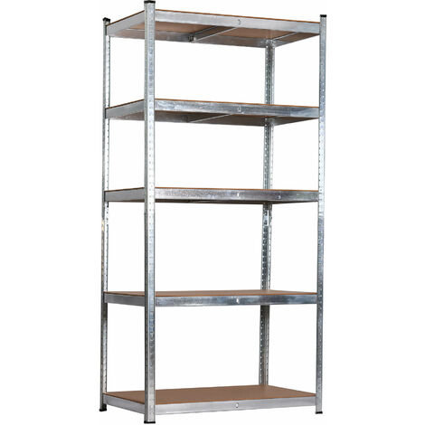 Scaffale 5 Ripiani 180x120x40 cm in Acciaio con Ripiani in MDF