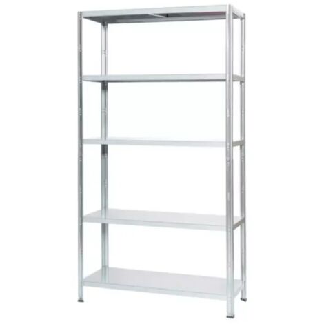 scaffale 5 ripiani in metallo ad incastro grima portata 400 kg 100x40x187 cm