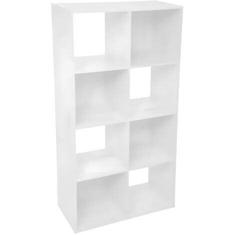 Scaffale 8 Moduli In Legno 67,5x134cm Bianco