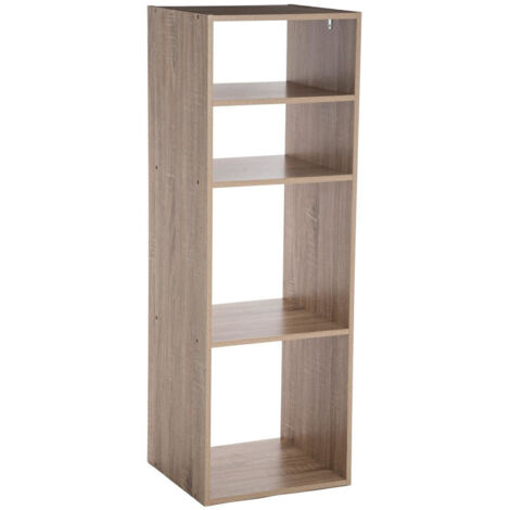 Scaffale a colonna a 4 scomparti mix n modul effetto rovere naturale - 5five