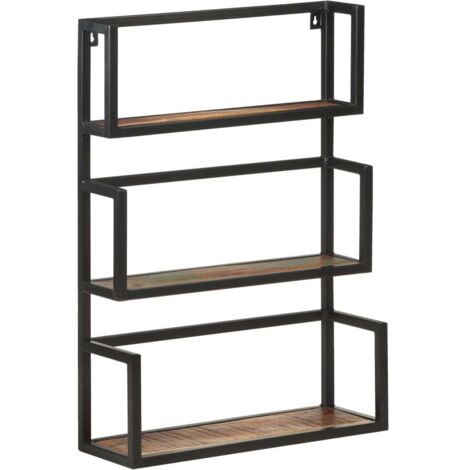 Scaffale a Muro 60x20x85 cm in Legno Massello di Recupero vidaXL