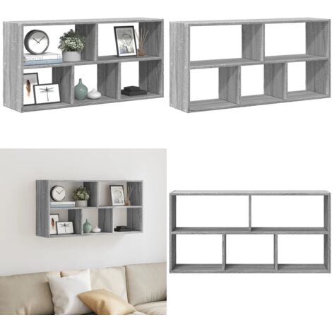 Scaffale a Muro Grigio Sonoma 100x25x50 cm in Legno Multistrato - Scaffale in legno - Scaffale in truciolato