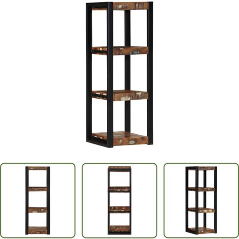 Scaffale a muro -  Mensola da Parete Multicolore 35x35x100 cm in Legno Recupero